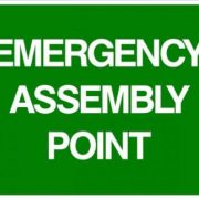 Emergency assembly point sign ALCAN Fire Safety